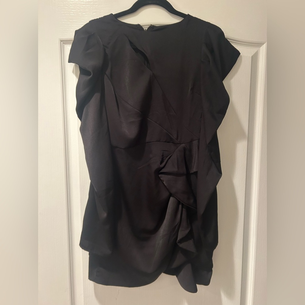 Elegant Black Ruffled Dress